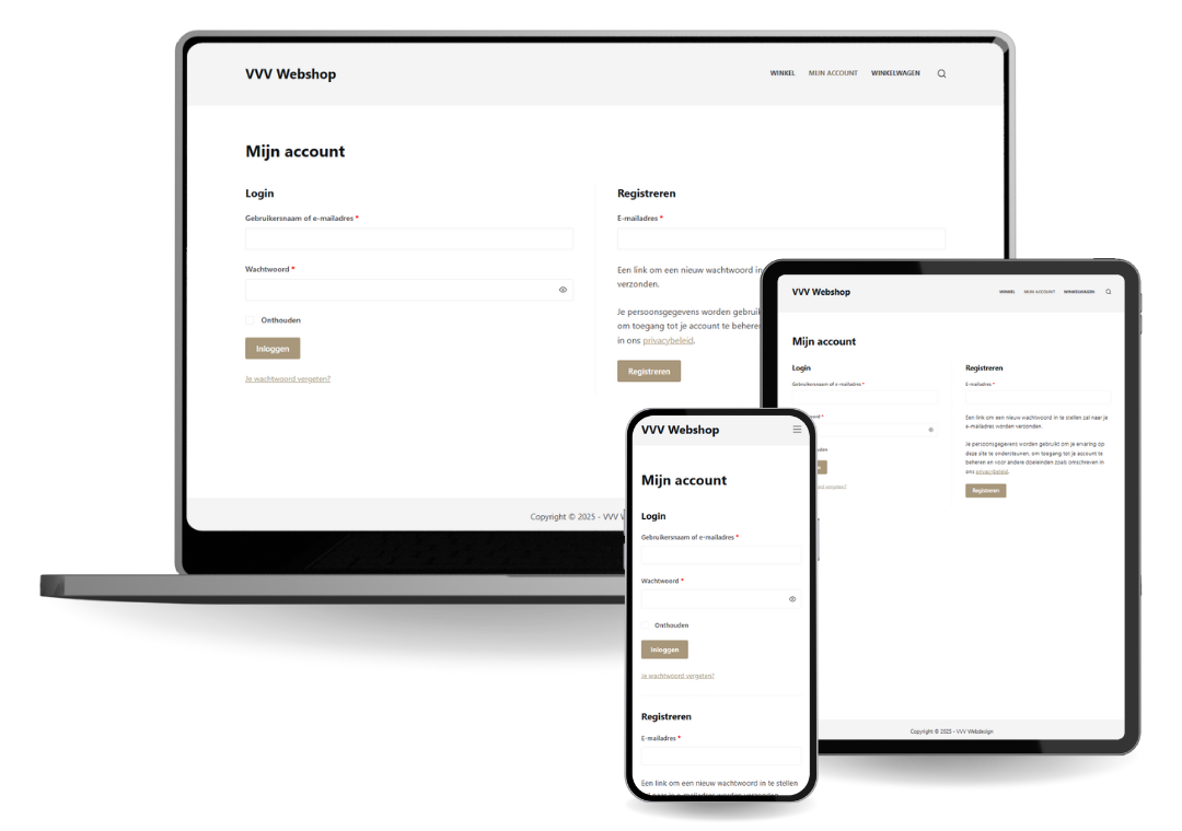 Webshop Account