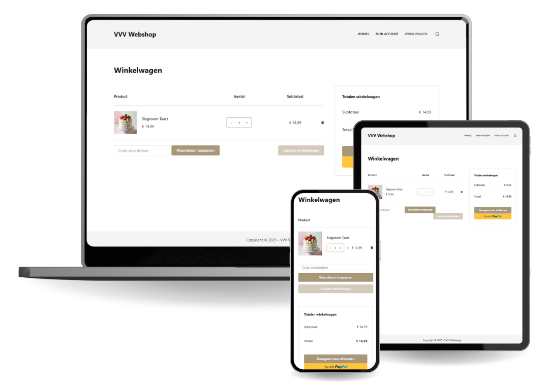 Webshop Winkelwagen